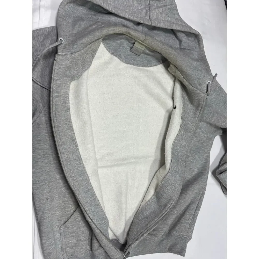 Nike Gray Zip Up Hoodie Size Medium Y2K Vintage